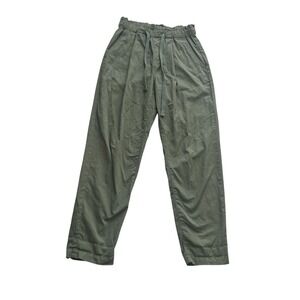 LOFT Women's Size XS Green Jogger Chino Pants Straight Leg 100% Cotton